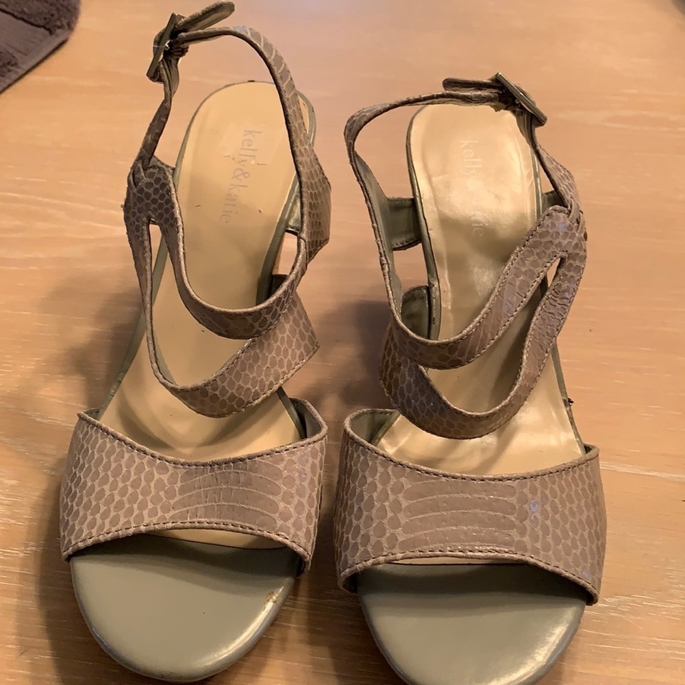 Kelly & Katie wedges, good condition, faux animal